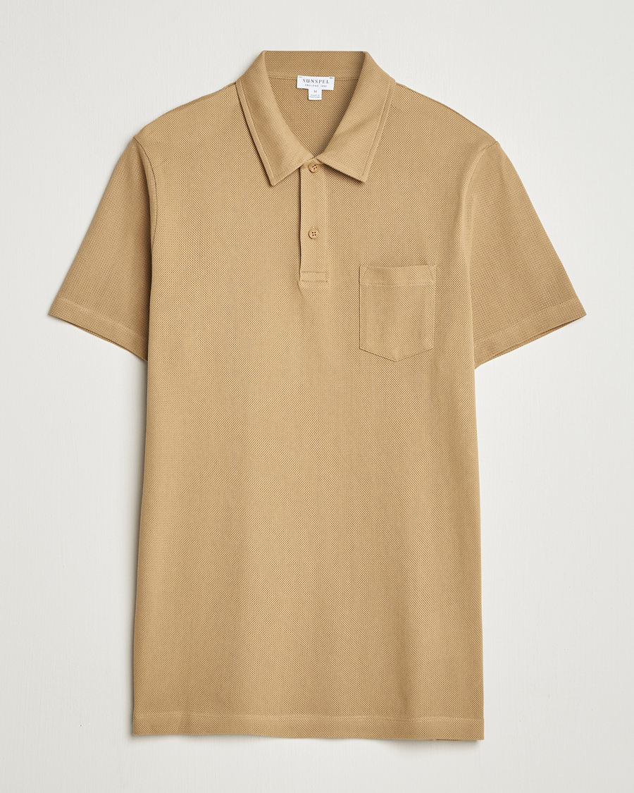 Mies | Pikeet | Sunspel | Riviera Polo Shirt Tan