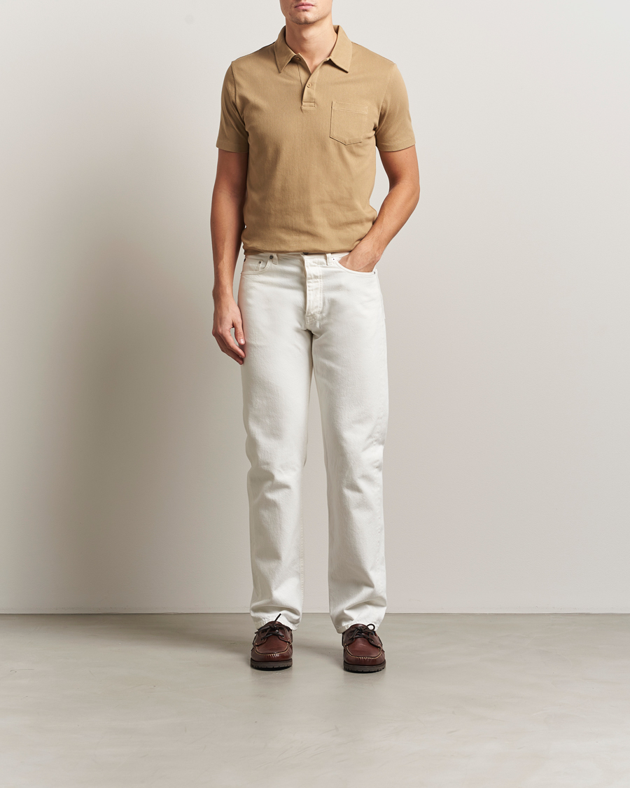 Mies | Pikeet | Sunspel | Riviera Polo Shirt Tan
