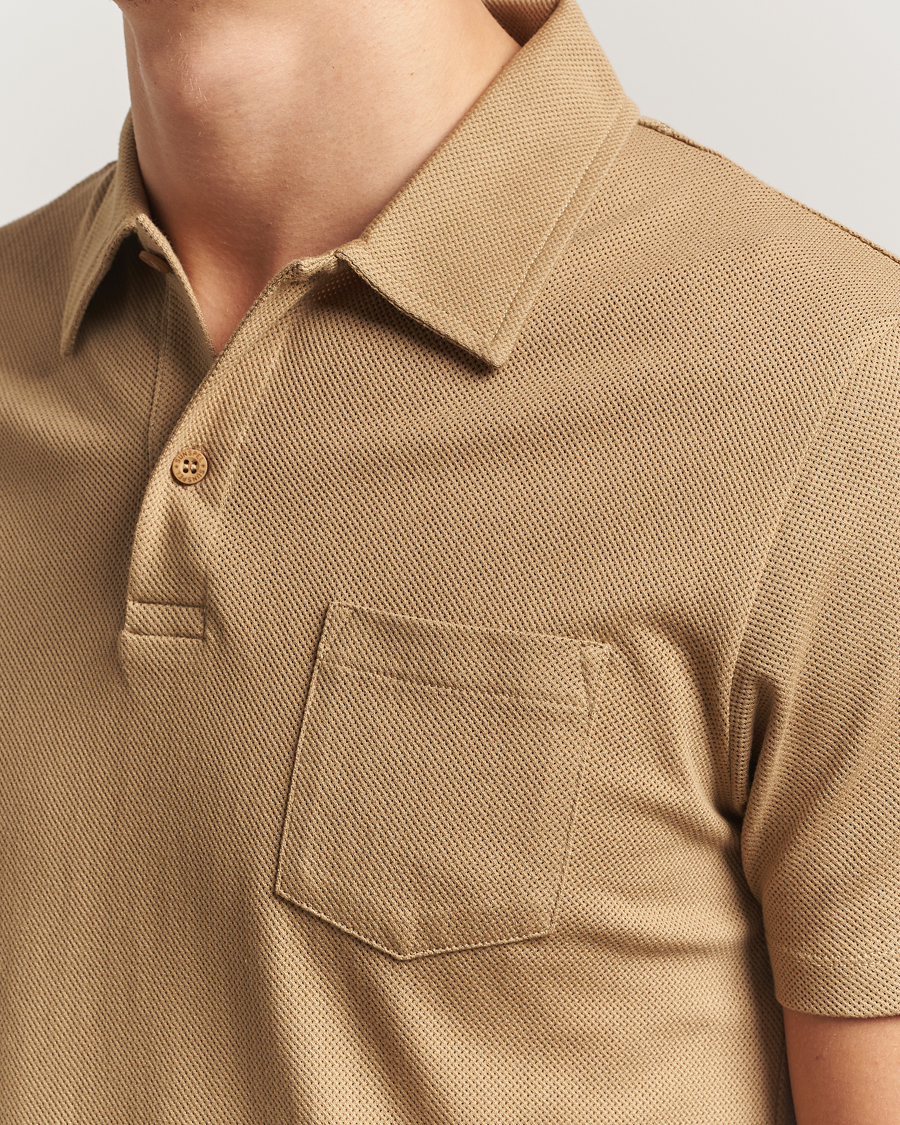 Mies | Pikeet | Sunspel | Riviera Polo Shirt Tan