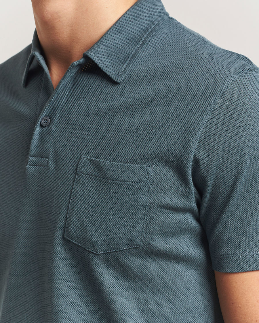 Mies | Pikeet | Sunspel | Riviera Polo Shirt Dark Petrol