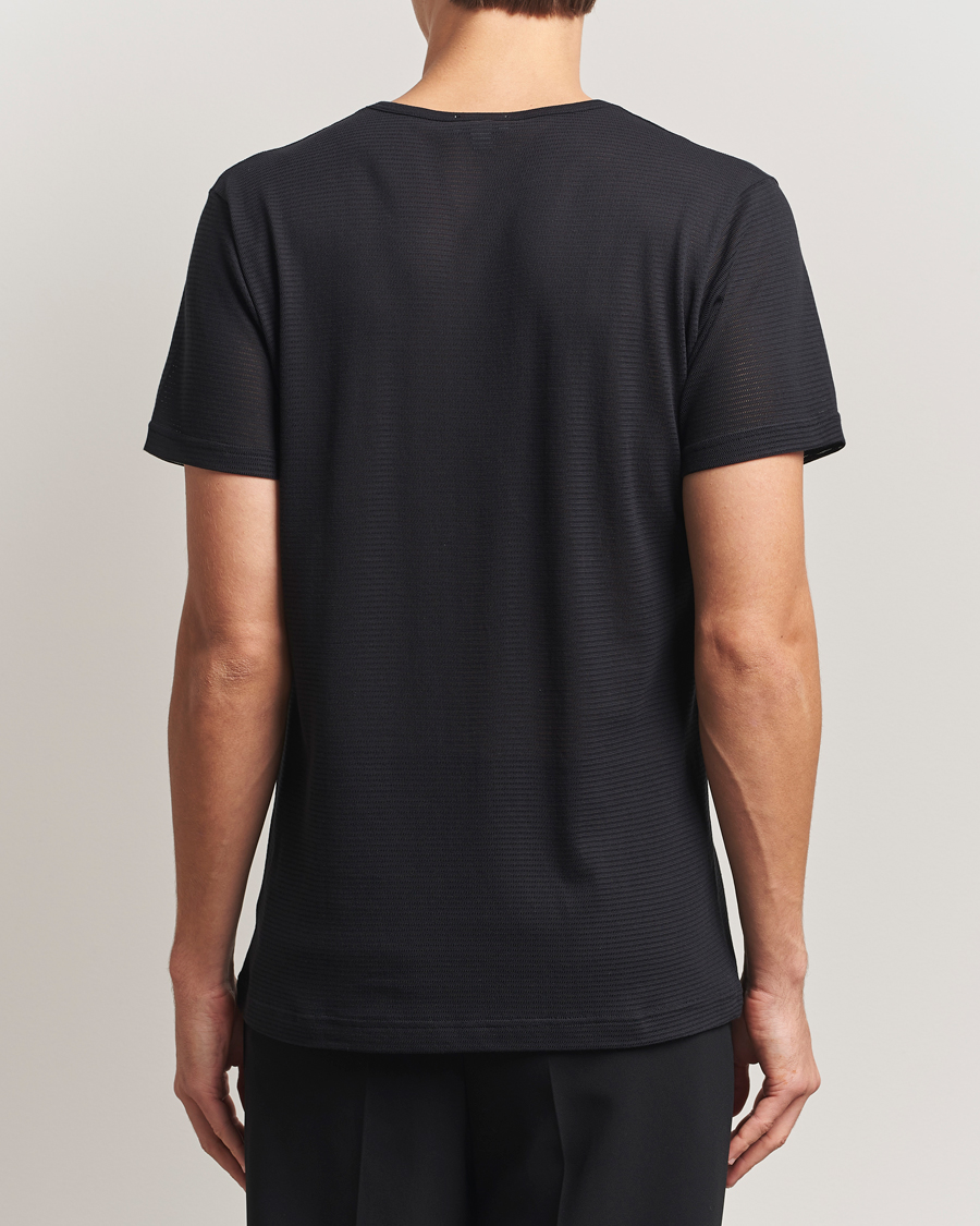Mies | T-paidat | Sunspel | Cellular Underwear T-Shirt Black