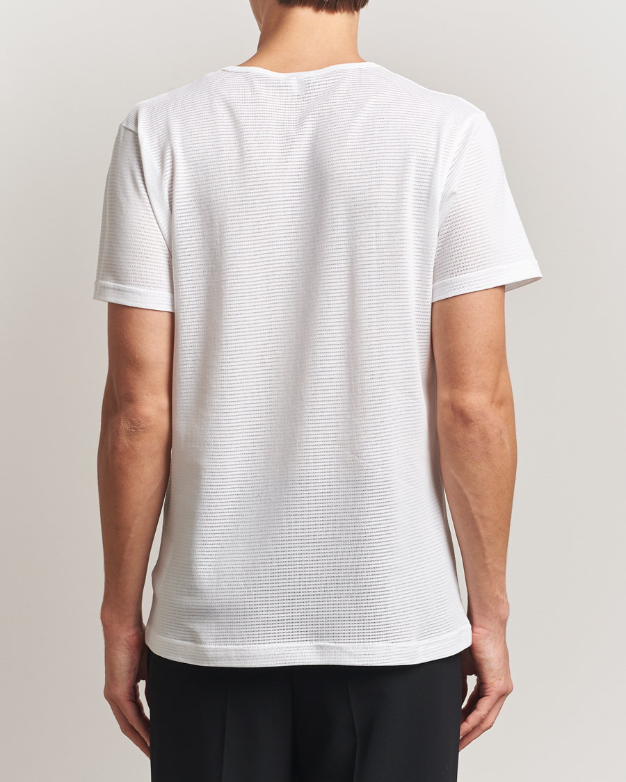 Mies | T-paidat | Sunspel | Cellular Underwear T-Shirt White