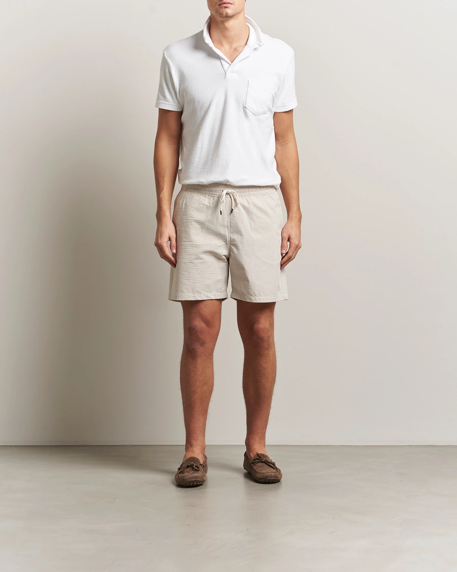 Mies | Uimahousut | Polo Ralph Lauren | Traveler Mid Trunk Seersucker Coastal Beige