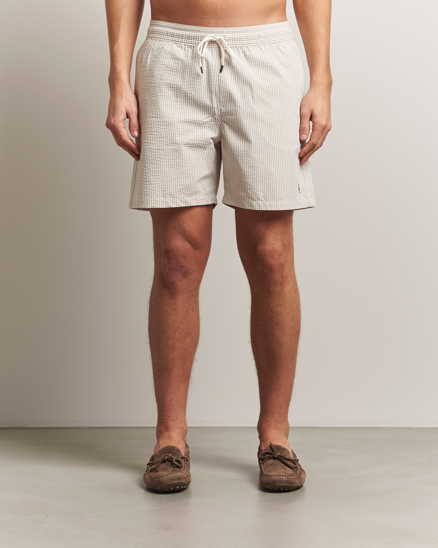 Mies | Uimahousut | Polo Ralph Lauren | Traveler Mid Trunk Seersucker Coastal Beige