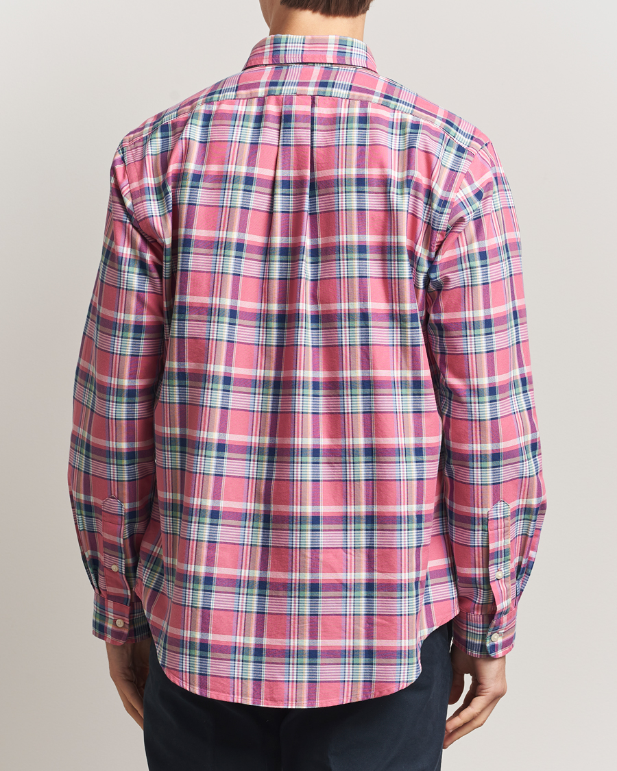 Mies | Kauluspaidat | Polo Ralph Lauren | Custom Fit Oxford Checked Shirt Pink/Blue