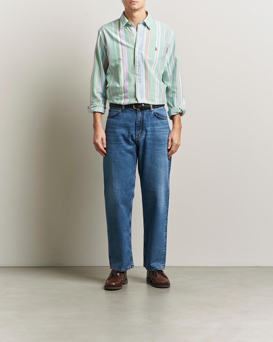 Mies | Kauluspaidat | Polo Ralph Lauren | Custom Fit Oxford Checked Shirt Green/Purple