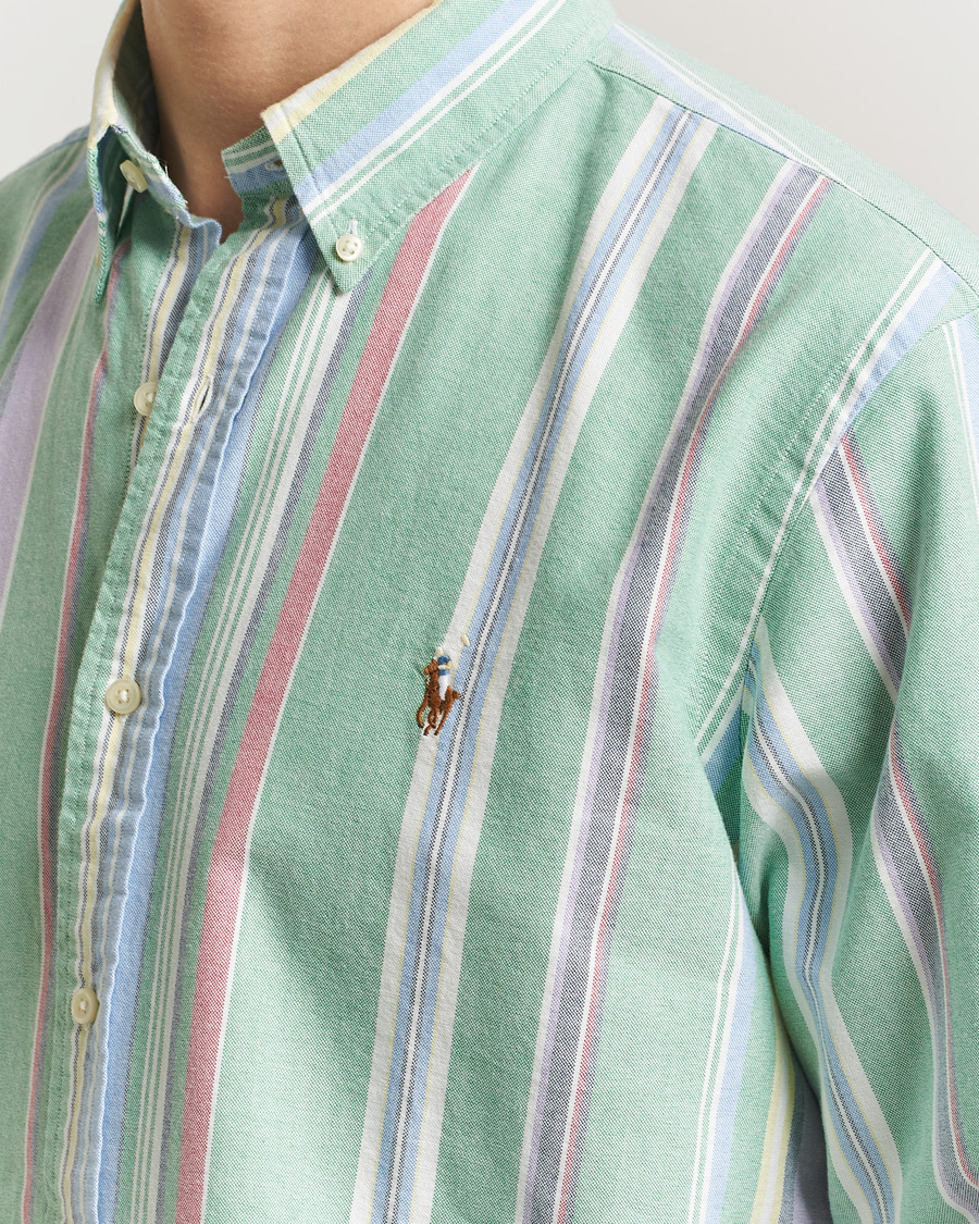 Mies | Kauluspaidat | Polo Ralph Lauren | Custom Fit Oxford Checked Shirt Green/Purple