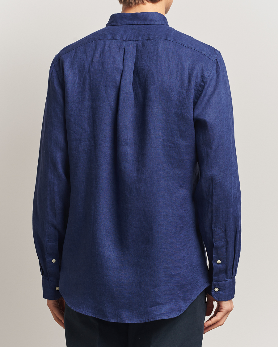Mies | Kauluspaidat | Polo Ralph Lauren | Slim Fit Linen Shirt Navy
