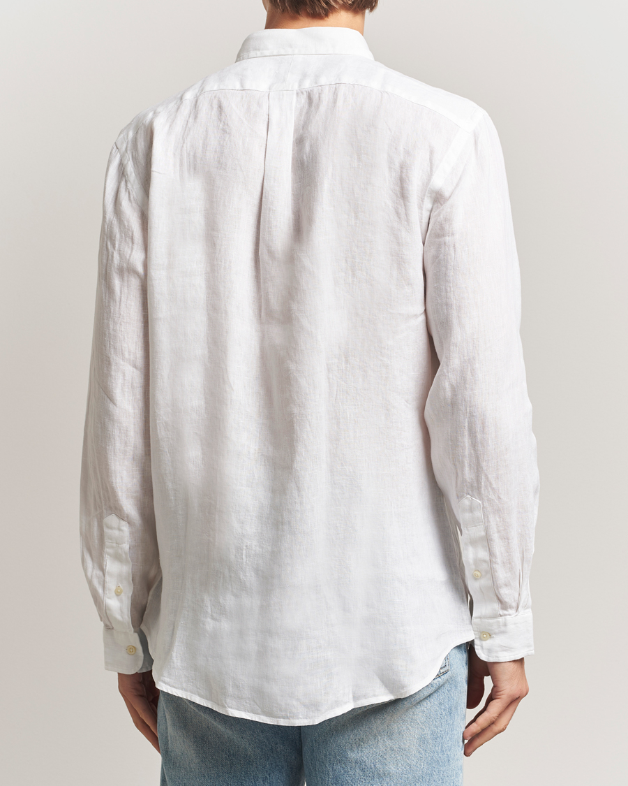Mies | Kauluspaidat | Polo Ralph Lauren | Slim Fit Linen Shirt White