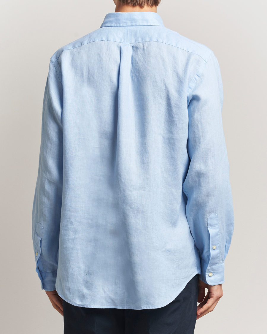 Mies | Kauluspaidat | Polo Ralph Lauren | Custom Fit Linen Shirt Office Blue