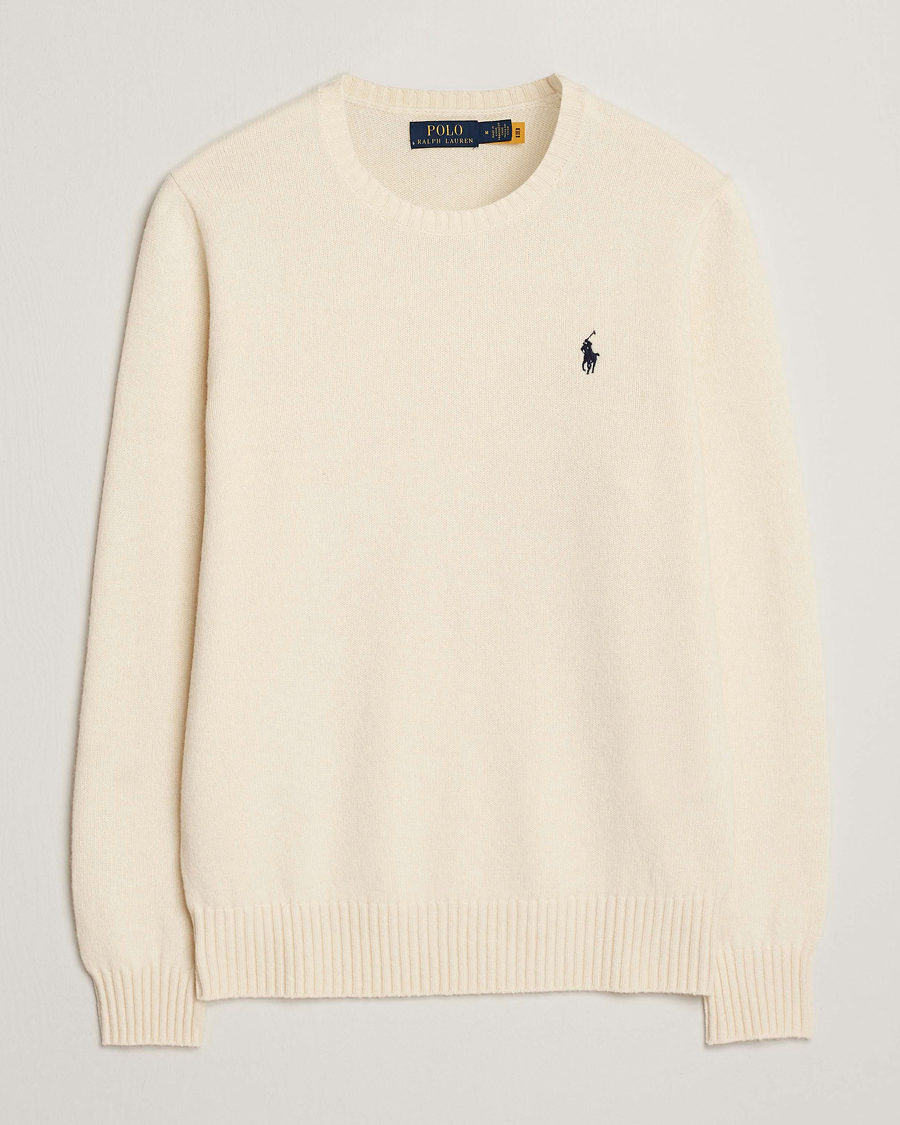 Mies | Puserot | Polo Ralph Lauren | Wool/Cashmere Crew Neck Andover Cream