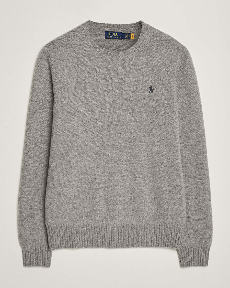 Mies | Puserot | Polo Ralph Lauren | Wool/Cashmere Crew Neck Fawn Grey Heather
