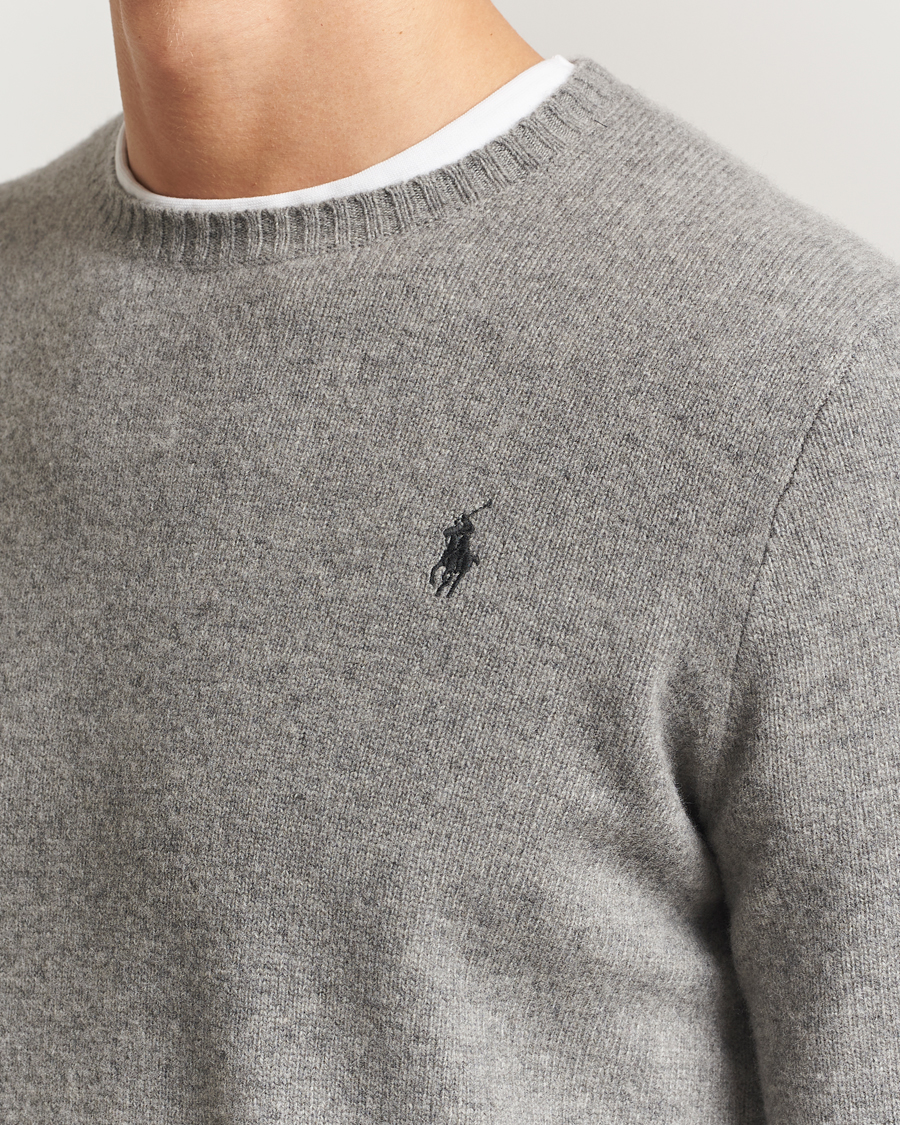 Mies | Puserot | Polo Ralph Lauren | Wool/Cashmere Crew Neck Fawn Grey Heather