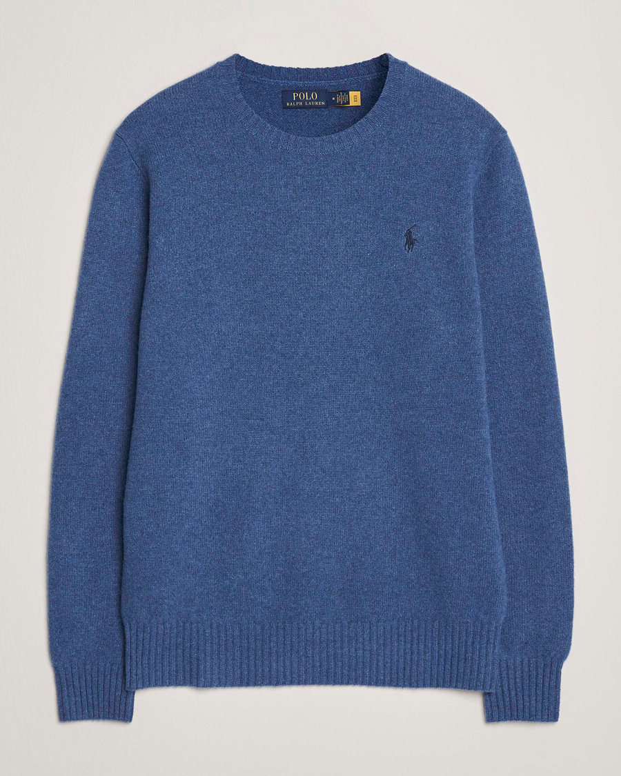 Mies | Puserot | Polo Ralph Lauren | Wool/Cashmere Crew Neck Seasalt Blue Heather