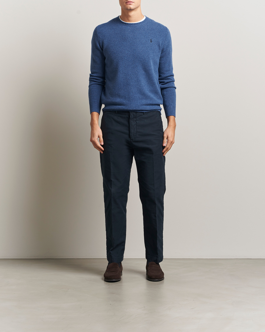 Mies | Puserot | Polo Ralph Lauren | Wool/Cashmere Crew Neck Seasalt Blue Heather