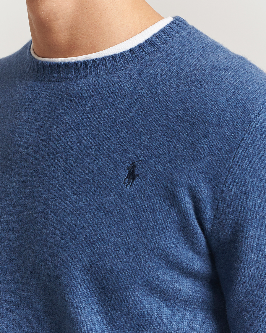 Mies | Puserot | Polo Ralph Lauren | Wool/Cashmere Crew Neck Seasalt Blue Heather