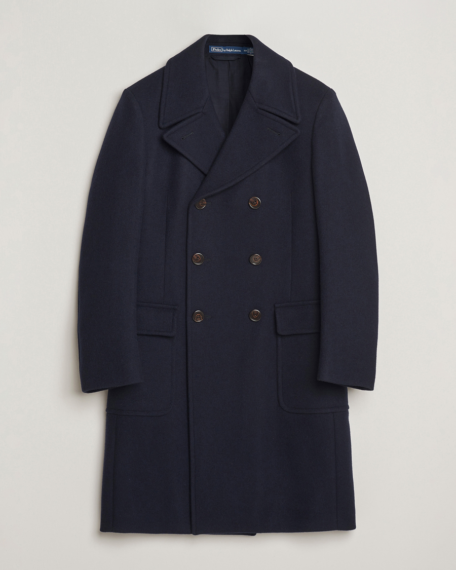 Mies | Takit | Polo Ralph Lauren | Double Breasted Top Wool Coat Navy