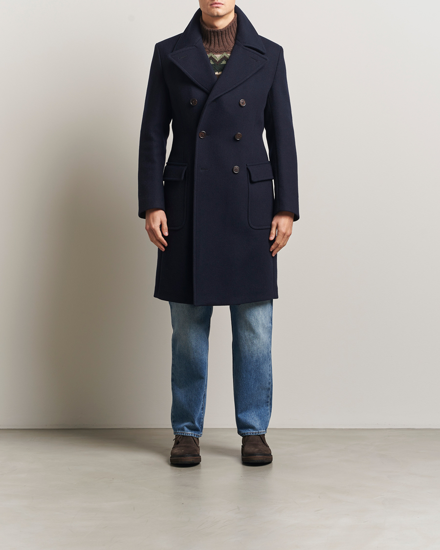 Mies | Takit | Polo Ralph Lauren | Double Breasted Top Wool Coat Navy