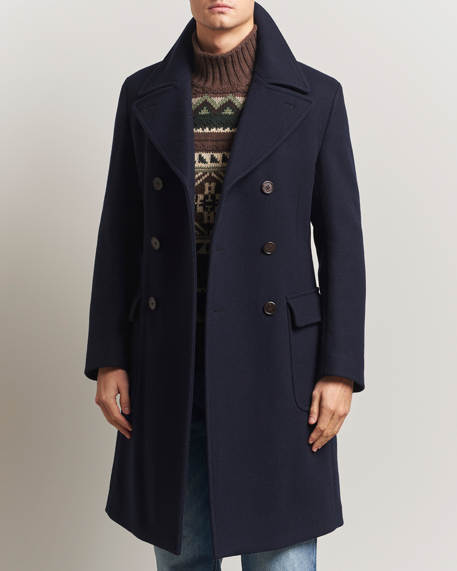 Mies | Takit | Polo Ralph Lauren | Double Breasted Top Wool Coat Navy