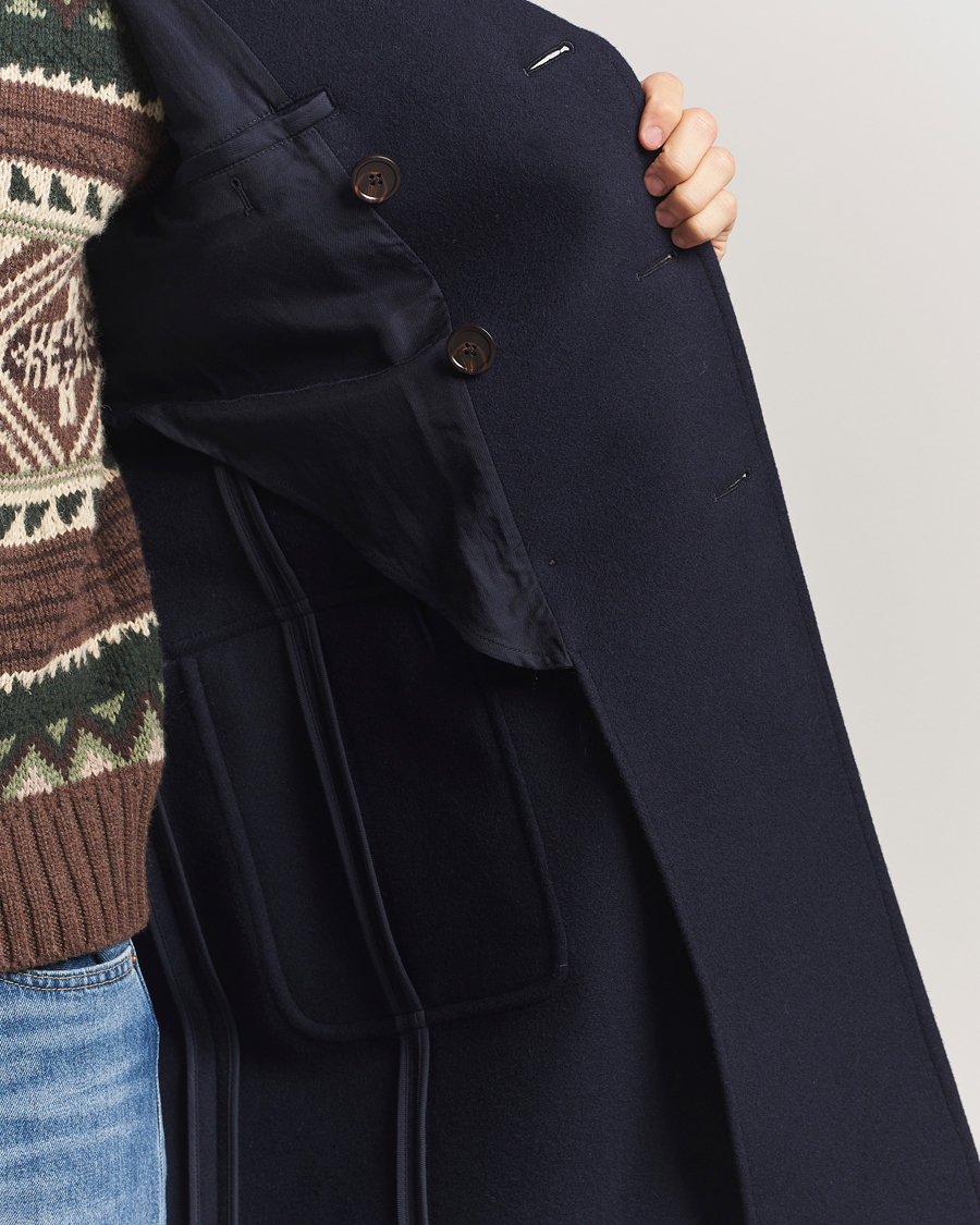 Mies | Takit | Polo Ralph Lauren | Double Breasted Top Wool Coat Navy
