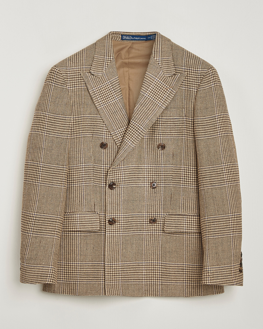 Mies | Pikkutakit | Polo Ralph Lauren | DB Wool Prince of Wales Blazer Sand/Brown