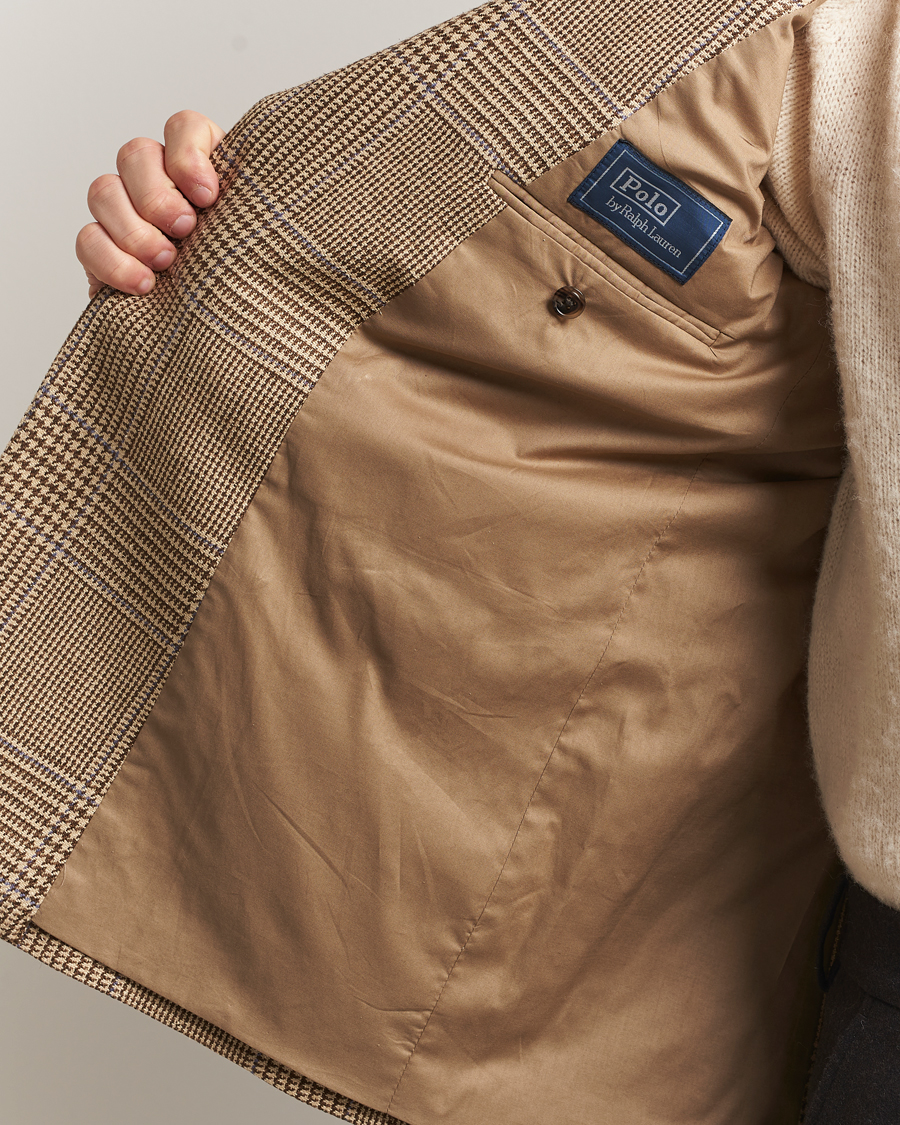Mies | Pikkutakit | Polo Ralph Lauren | DB Wool Prince of Wales Blazer Sand/Brown