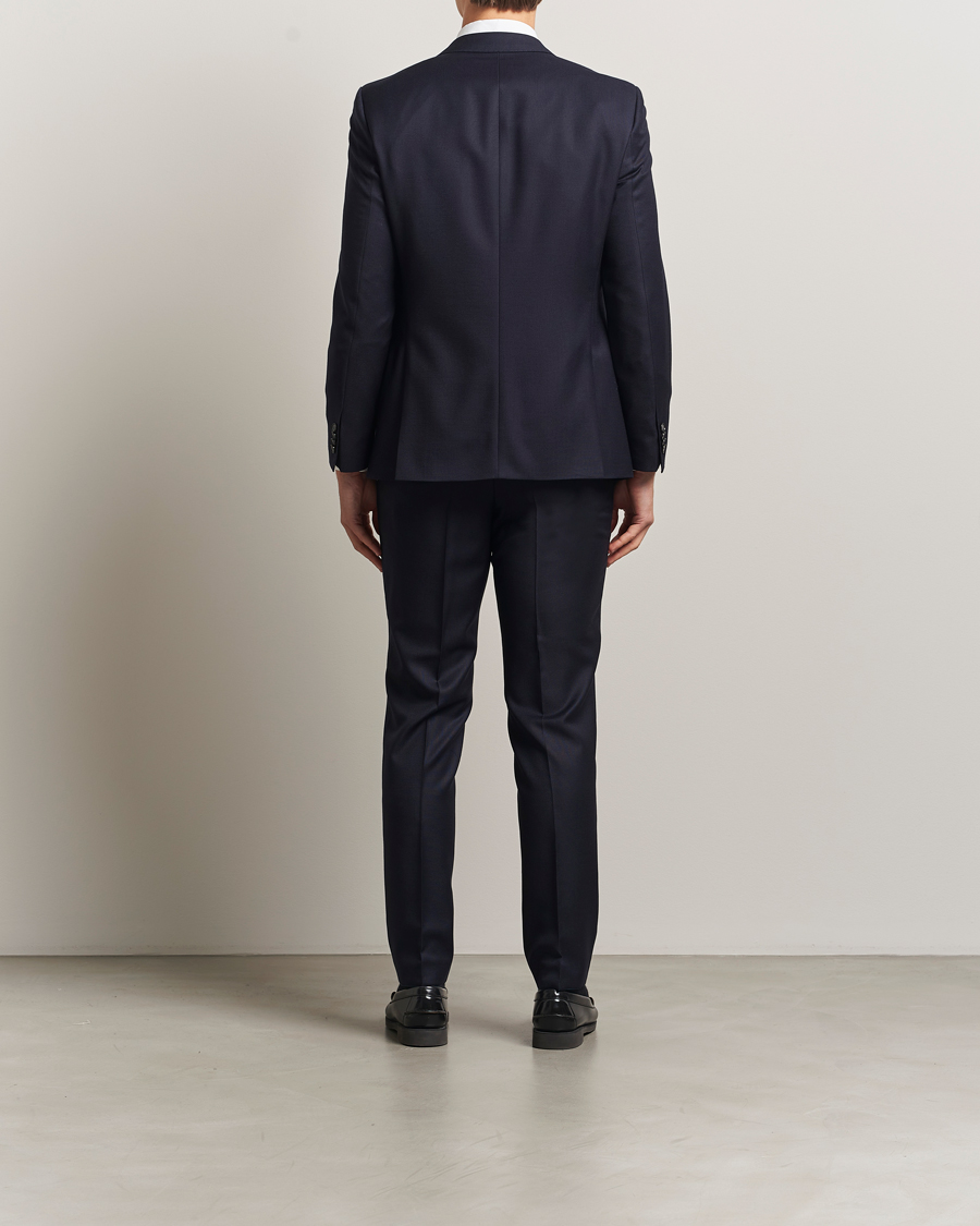 Mies | Puvut | BOSS BLACK | Huge Structured Wool Suit Dark Blue