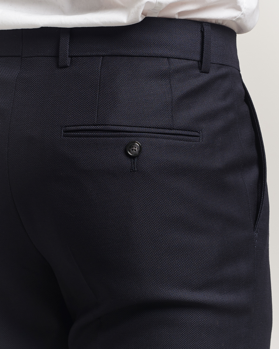 Mies | Puvut | BOSS BLACK | Huge Structured Wool Suit Dark Blue