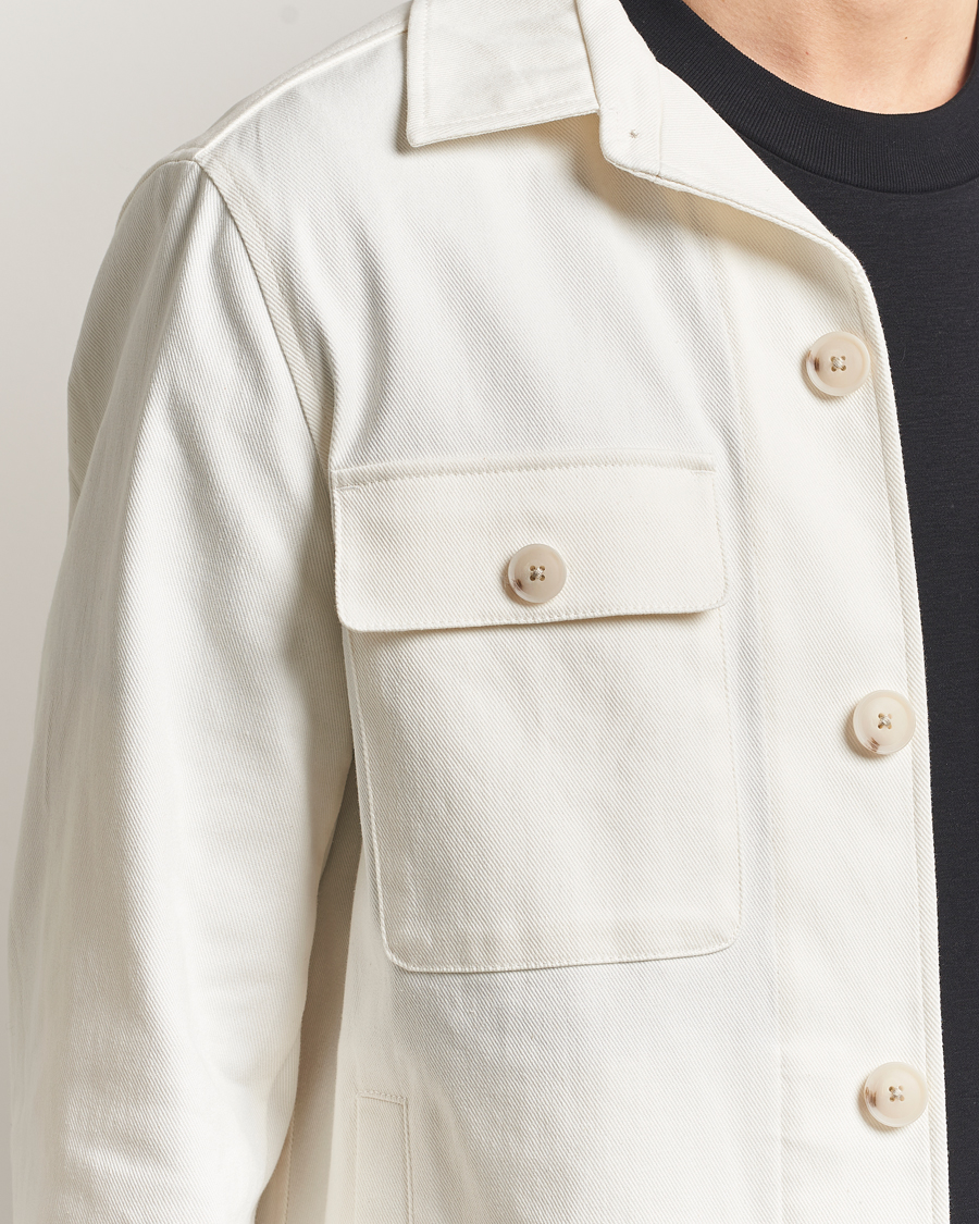 Mies | Kauluspaidat | BOSS BLACK | Carper Cotton Twill Overshirt Natural