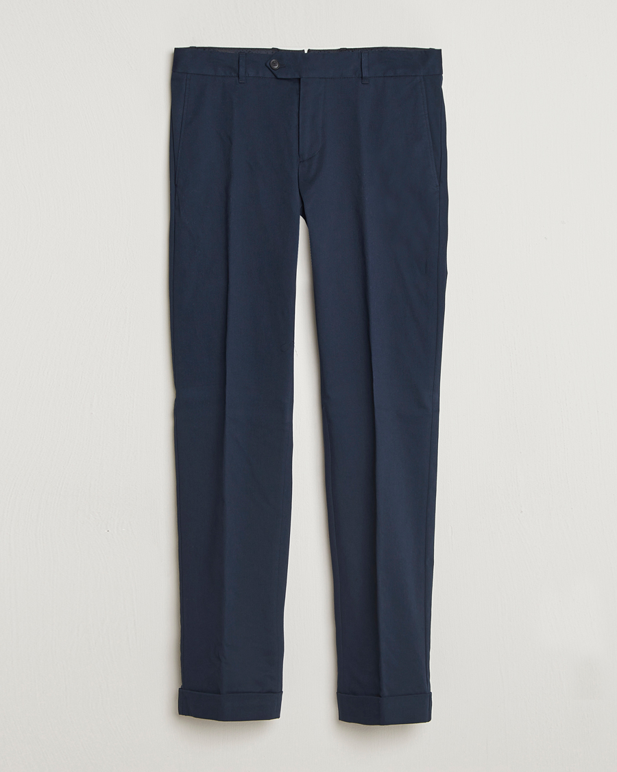 Mies | Housut | BOSS BLACK | Genius Cotton Trousers Dark Blue