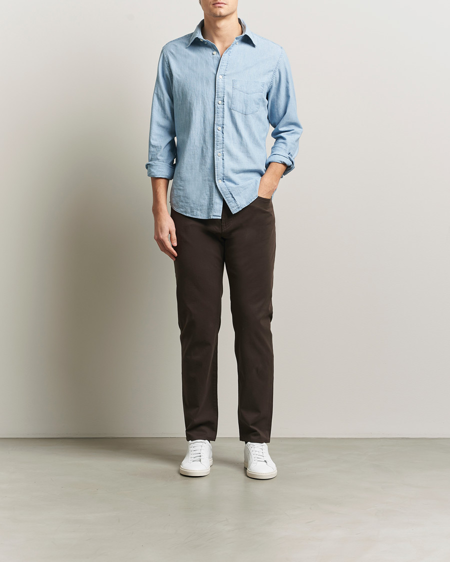 Mies | Housut | BOSS BLACK | Re.Maine Cotton 5-Pocket Pants Dark Brown