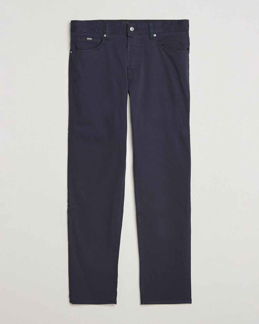 Mies | Housut | BOSS BLACK | Re.Maine Cotton 5-Pocket Pants Dark Blue