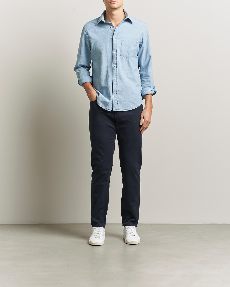 Mies | Housut | BOSS BLACK | Re.Maine Cotton 5-Pocket Pants Dark Blue