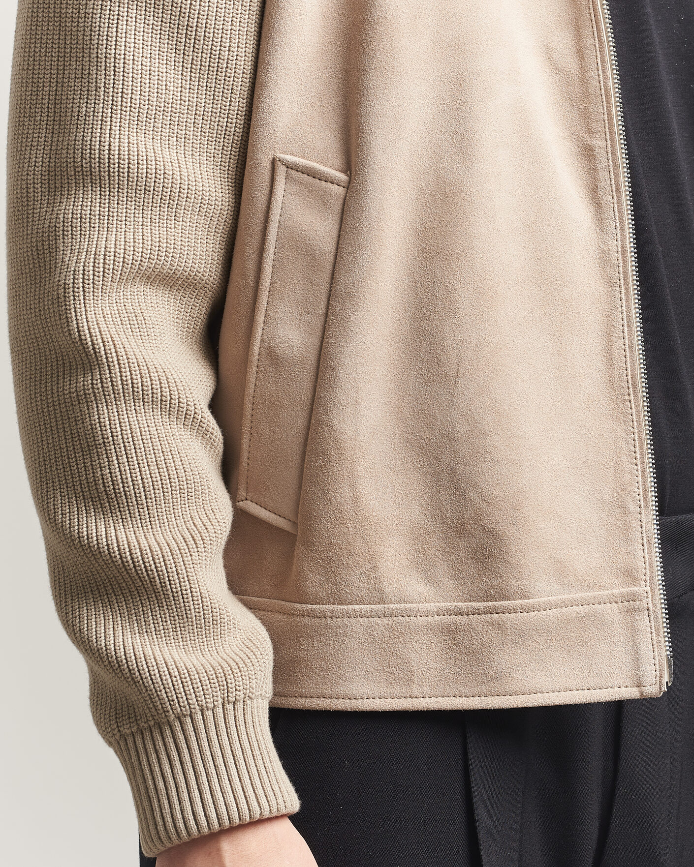 Mies | Takit | BOSS BLACK | Maven Suede Hybrid Jacket Open White