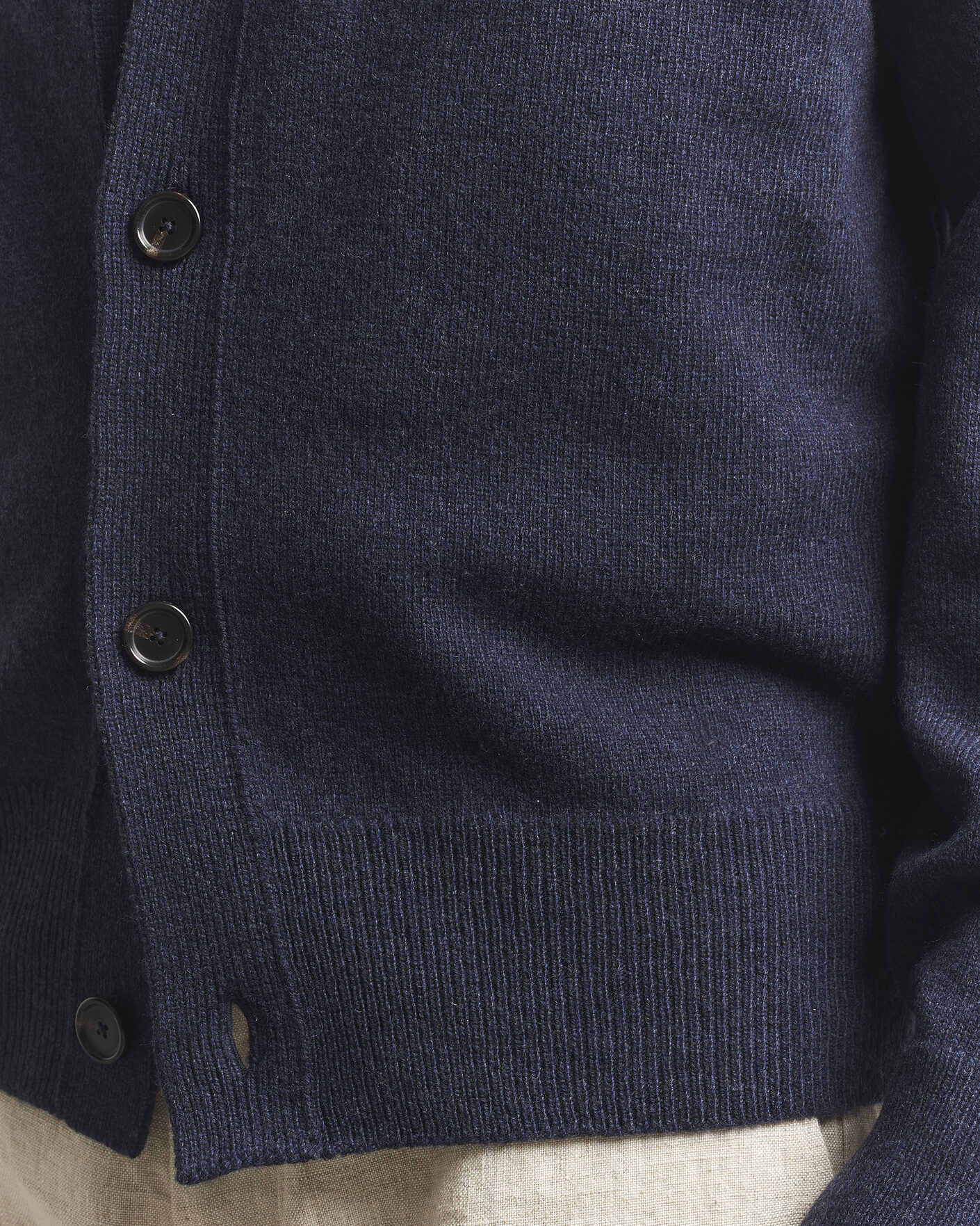 Mies | Puserot | BOSS BLACK | Ucone Wool Knitted Cardigan Dark Blue