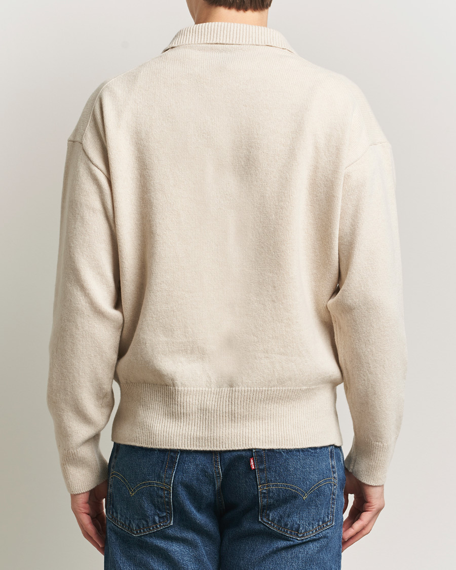 Mies | Puserot | BOSS BLACK | Ucari Wool Knitted Polo Open White