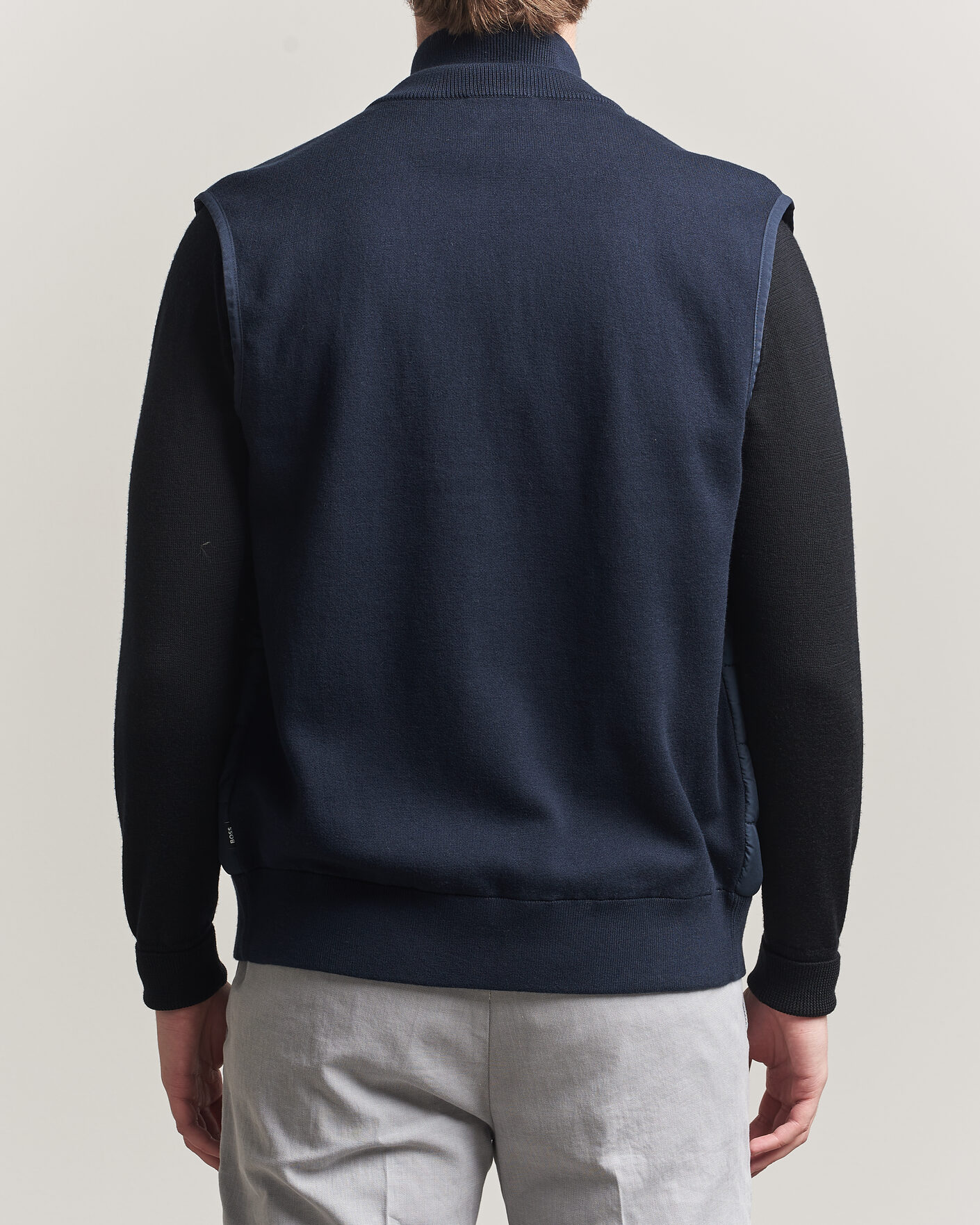 Mies | Ulkoliivit | BOSS BLACK | Urwin Cotton/Wool Vest Dark Blue