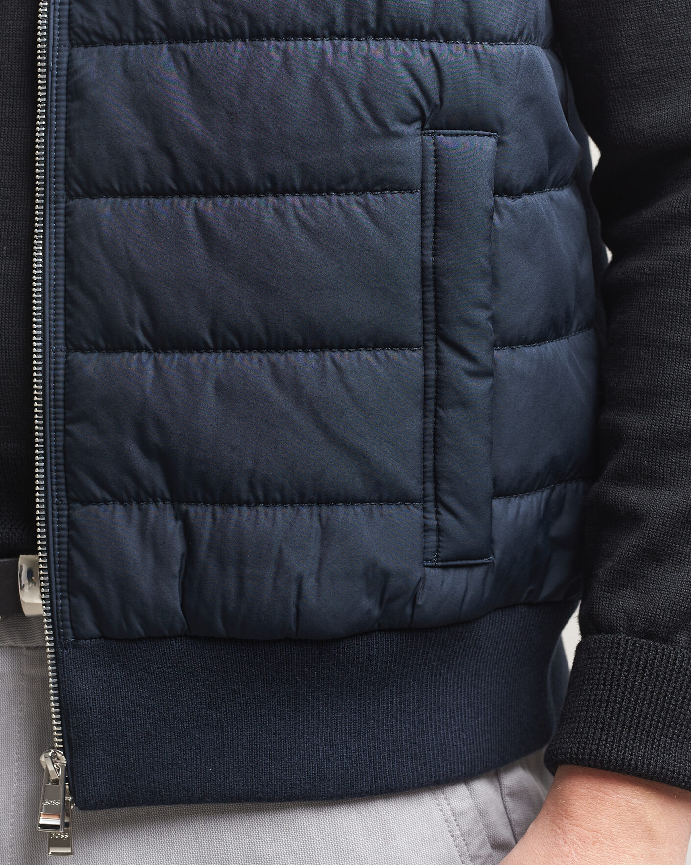 Mies | Ulkoliivit | BOSS BLACK | Urwin Cotton/Wool Vest Dark Blue