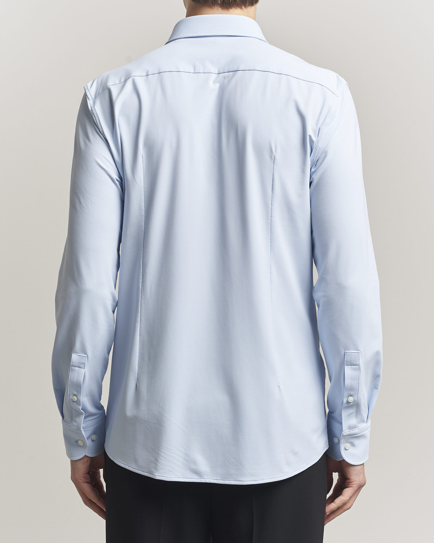 Mies | Kauluspaidat | BOSS BLACK | Hank Structured Jersey Shirt Light Blue