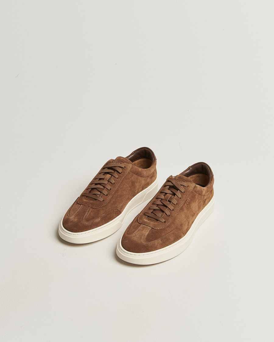 Mies | Tennarit | BOSS BLACK | Kieran Suede Sneaker Medium Beige