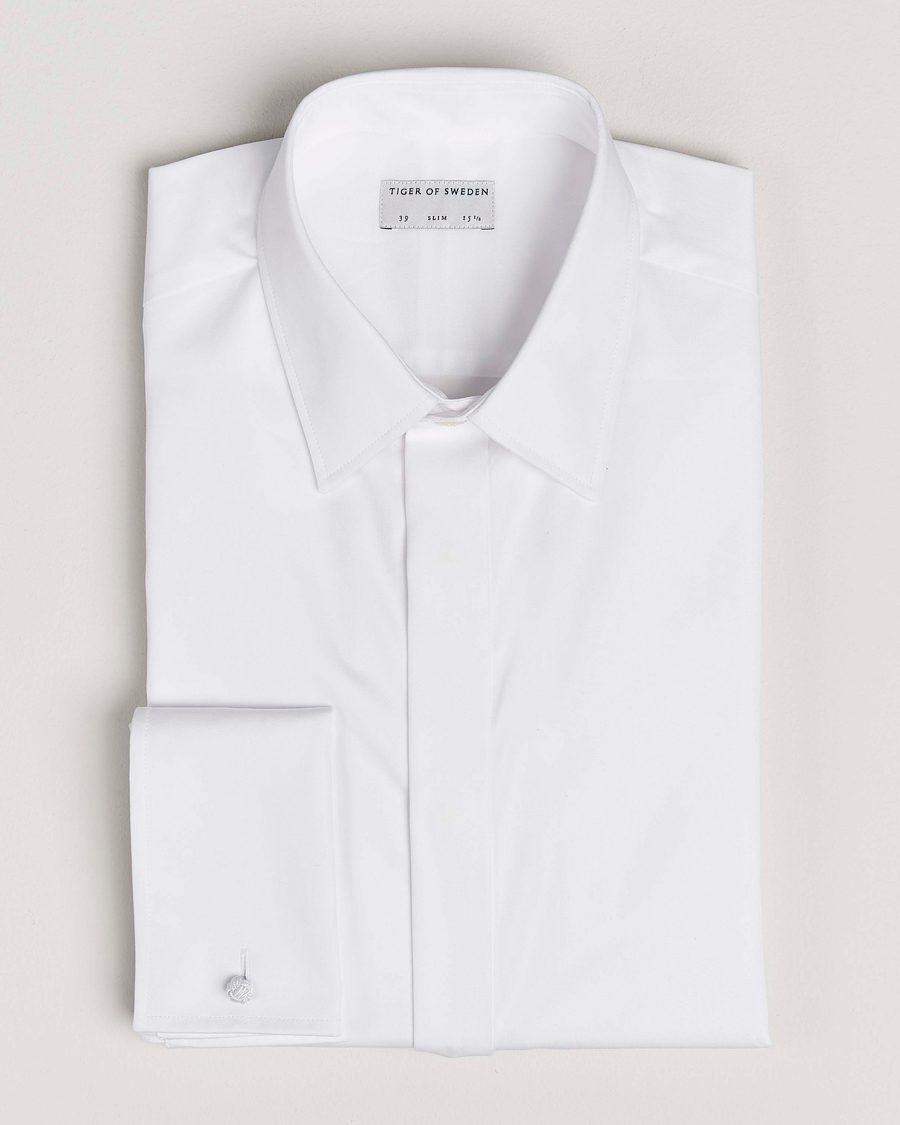 Mies | Kauluspaidat | Tiger of Sweden | Adley Tuxedo Shirt Pure White