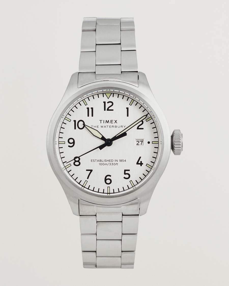 Mies | Timex Waterbury Ace 3-Hand 41mm Silver Dial | Timex | Waterbury Ace 3-Hand 41mm Silver Dial