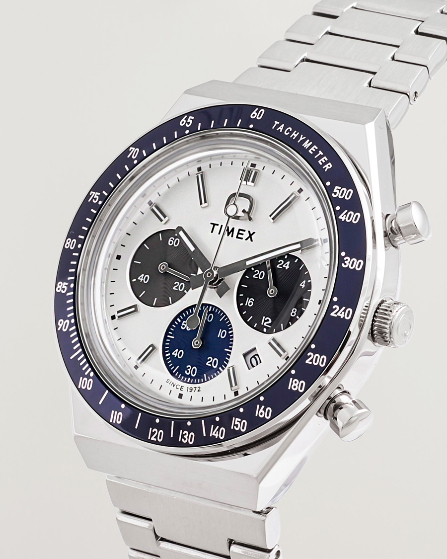 Mies | Timex Q Chronograph Tonal Sub Dials 40mm White Dial | Timex | Q Chronograph Tonal Sub Dials 40mm White Dial