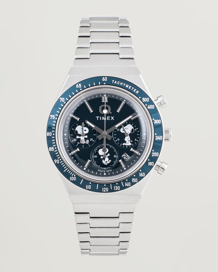Mies | Timex Timex X Peanuts Q Chronograph Snoopy 40mm Blue Dial | Timex | X Peanuts Q Chronograph Snoopy 40mm Blue Dial