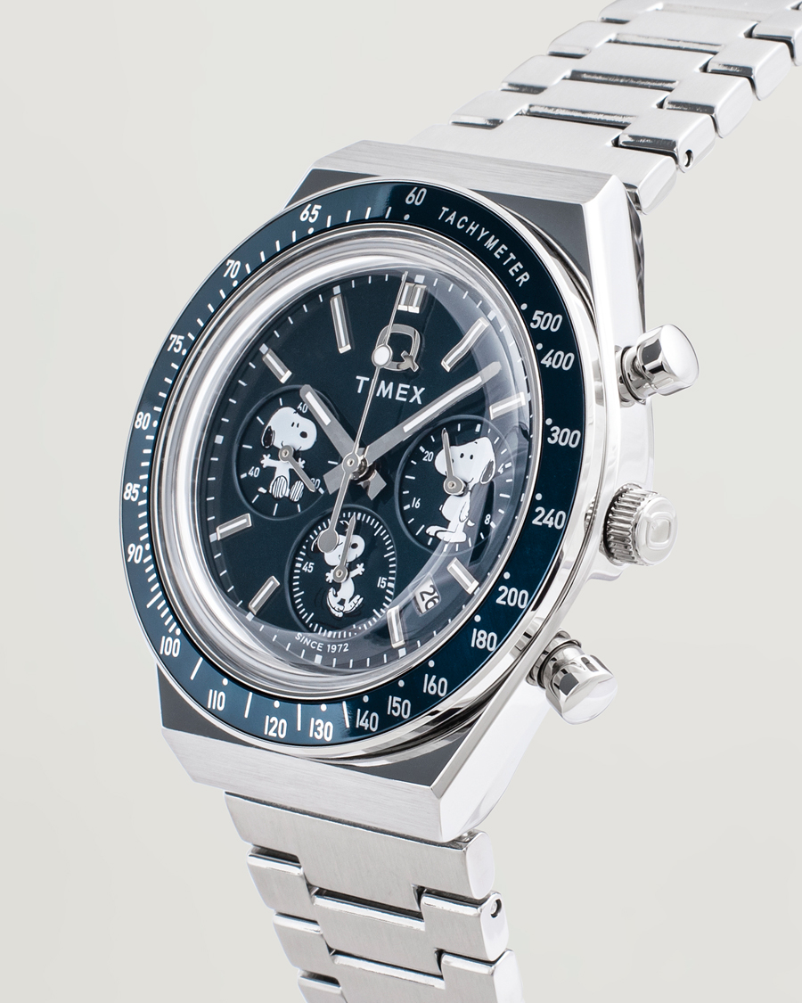 Mies | Timex Timex X Peanuts Q Chronograph Snoopy 40mm Blue Dial | Timex | X Peanuts Q Chronograph Snoopy 40mm Blue Dial
