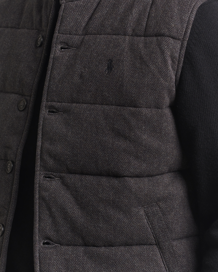 Mies | Ulkoliivit | Polo Ralph Lauren | Knitted Herringbone Vest Dark Charcoal Heather