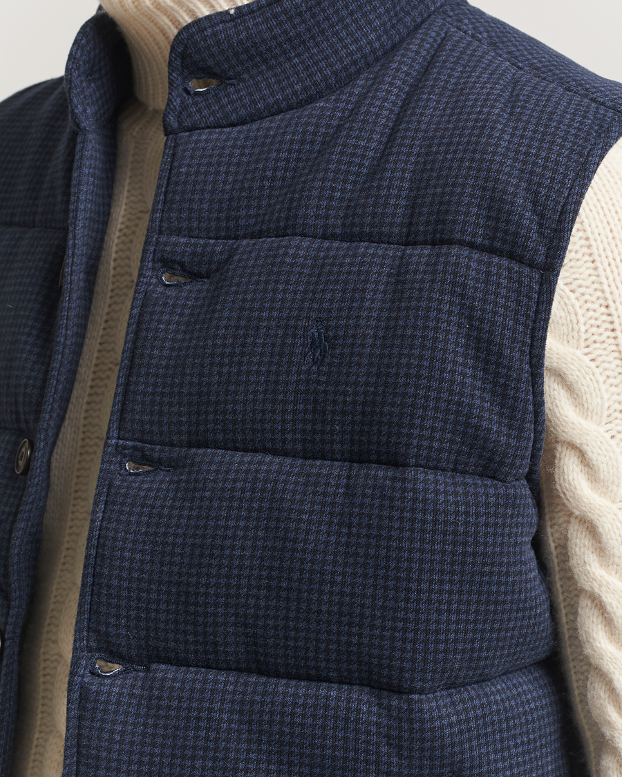 Mies | Ulkoliivit | Polo Ralph Lauren | Knitted Dogtooth Vest Winter Navy Heather