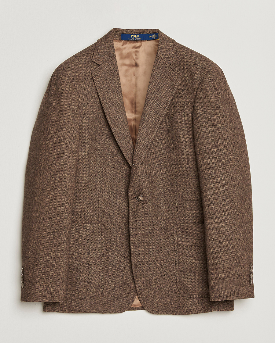 Mies | Pikkutakit | Polo Ralph Lauren | Herringbone Single Breasted Sportcoat Brown/Tan