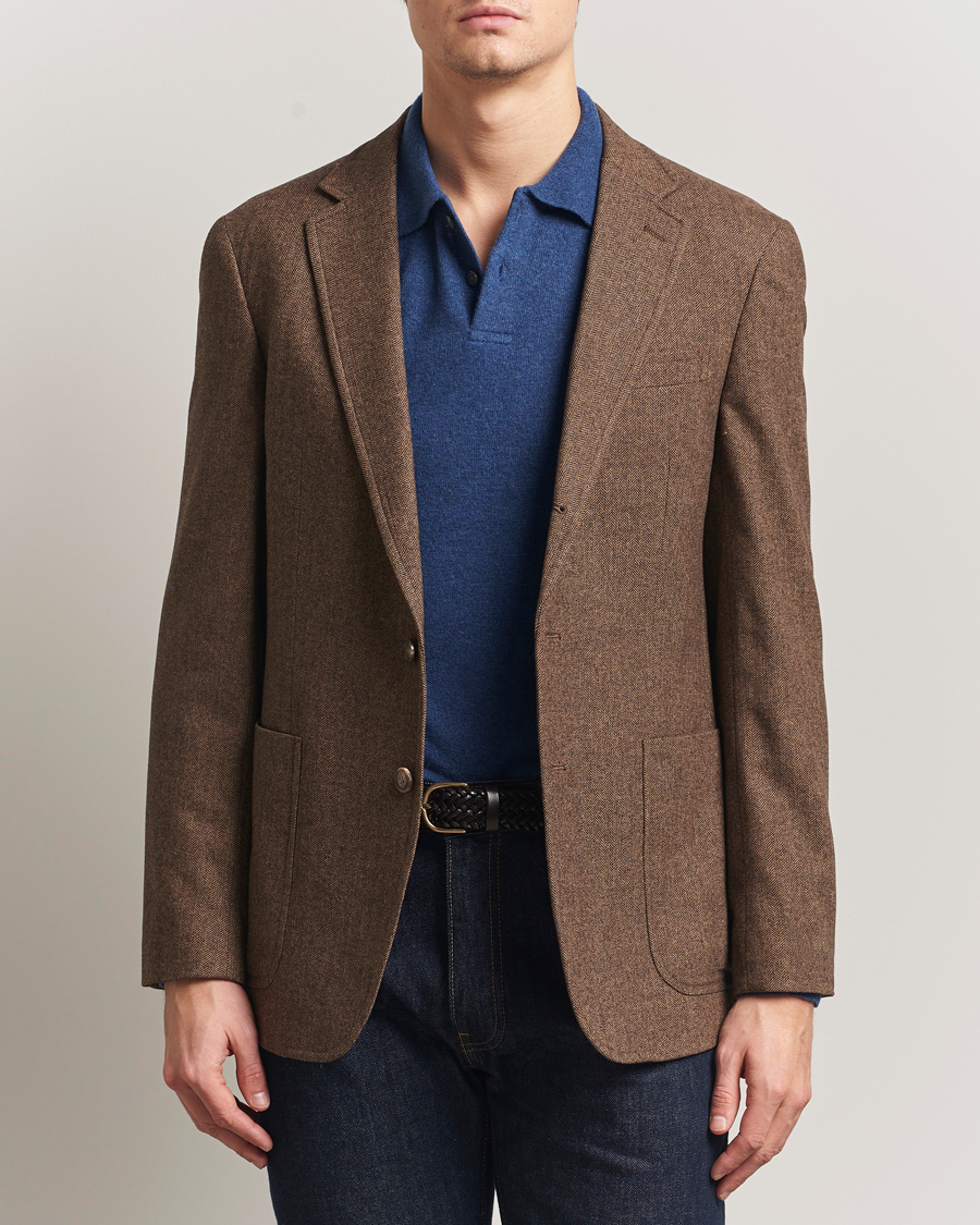 Mies | Pikkutakit | Polo Ralph Lauren | Herringbone Single Breasted Sportcoat Brown/Tan