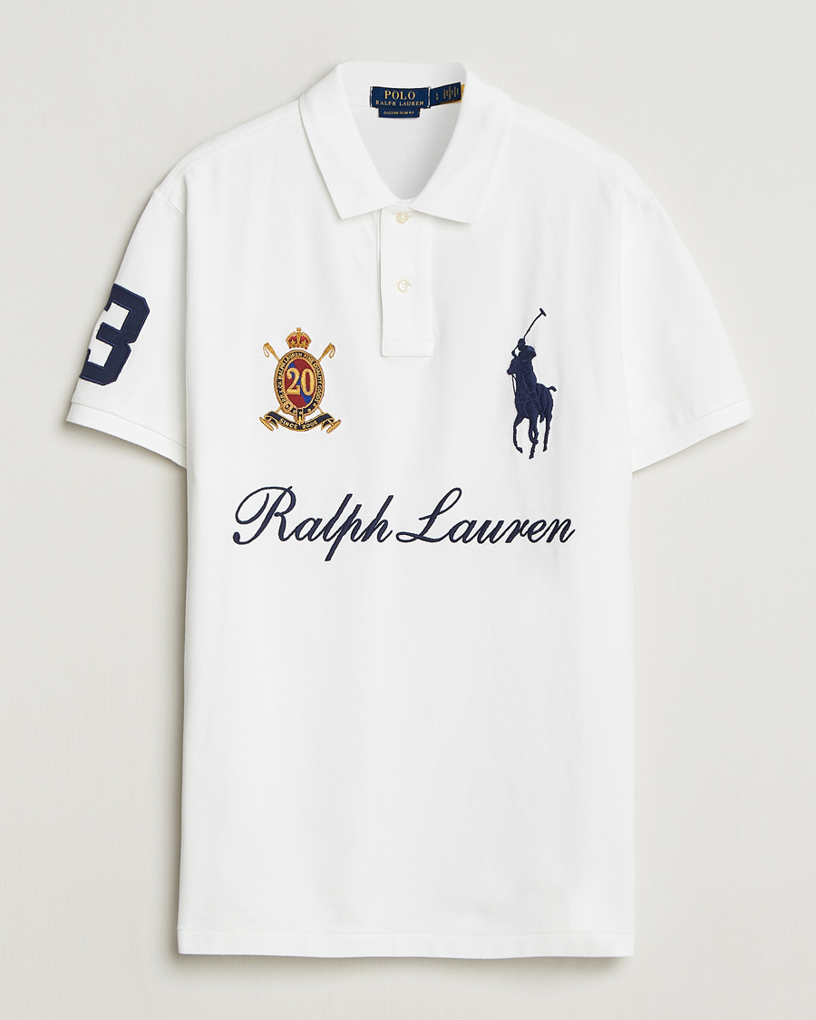 Mies | Pikeet | Polo Ralph Lauren | Custom Slim Fit Big Pony Polo White